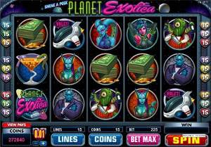 Play Sneak-a-Peek: Planet Exotica Slots now!
